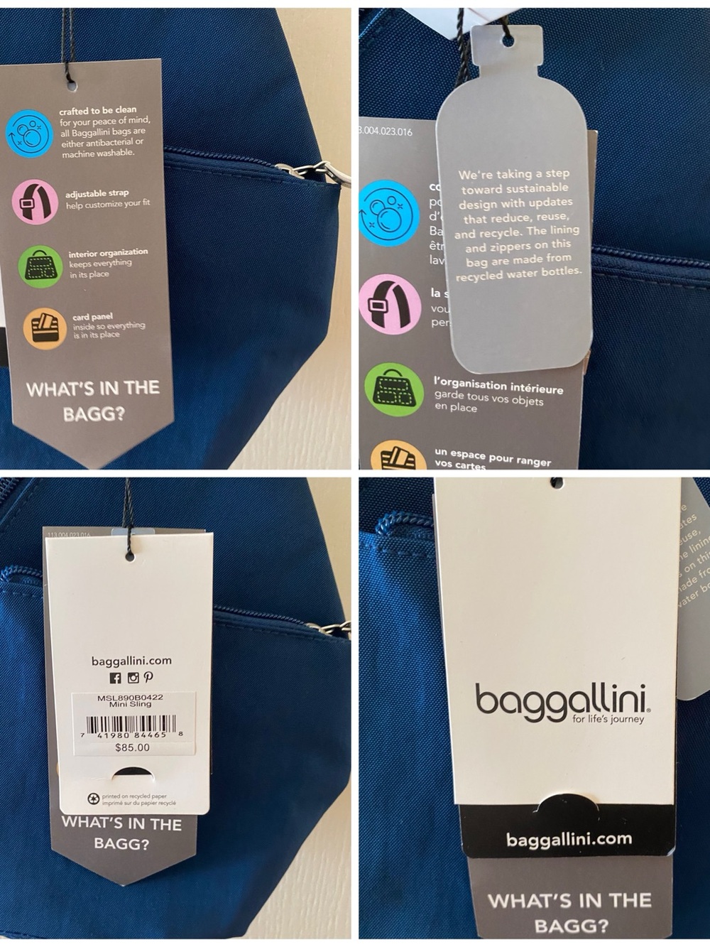 BAGGALLINI Mini Sling Bag in Blue - Picture 14 of 15